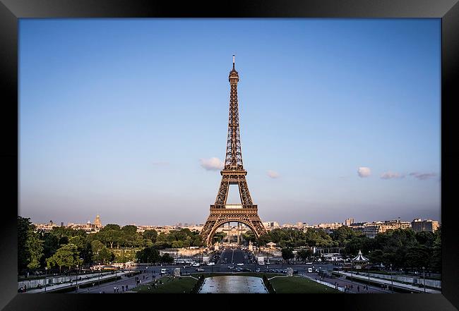  Eiffel Tower at last summer light Framed Print by Darren Carter