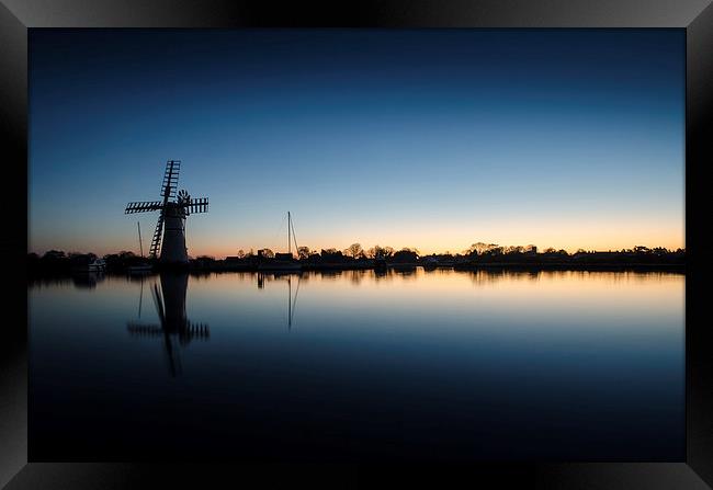  Thurne Windmill at first light Framed Print by Darren Carter