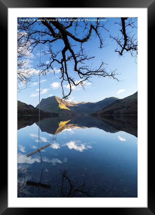  Refelctions of winter Framed Mounted Print by ashley barnard