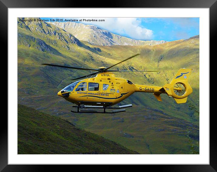  Scottish Air Ambulance Service Framed Mounted Print by Stephen Silk