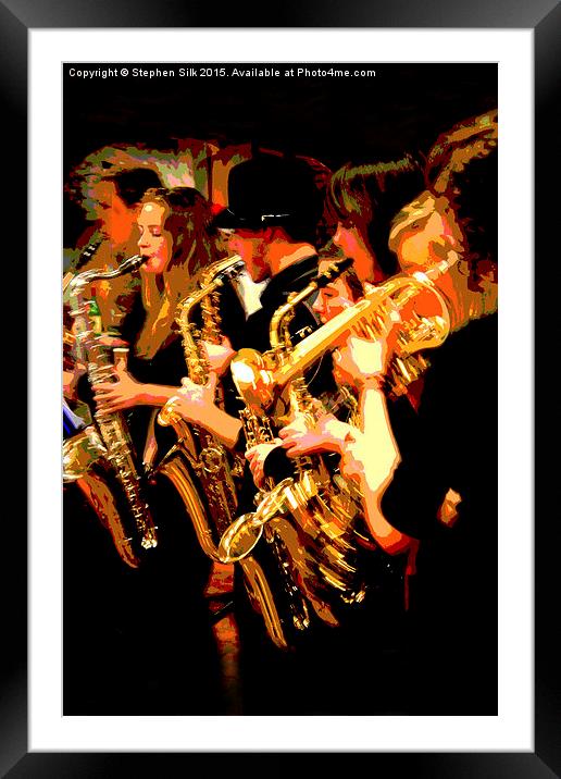 Brass Band Framed Mounted Print by Stephen Silk