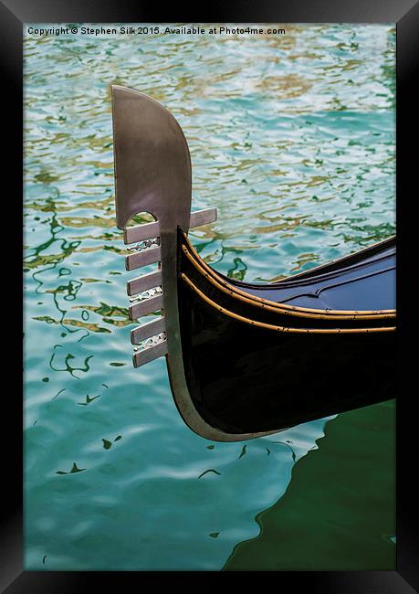 Venice Gondola  Framed Print by Stephen Silk