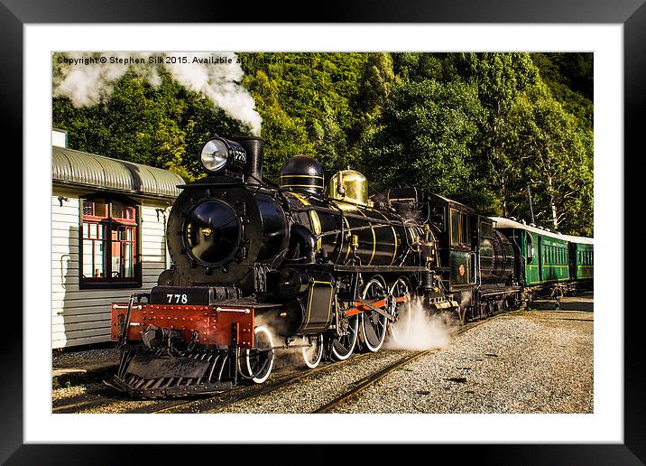  The Kingston Flyer 778, New Zealand Framed Mounted Print by Stephen Silk