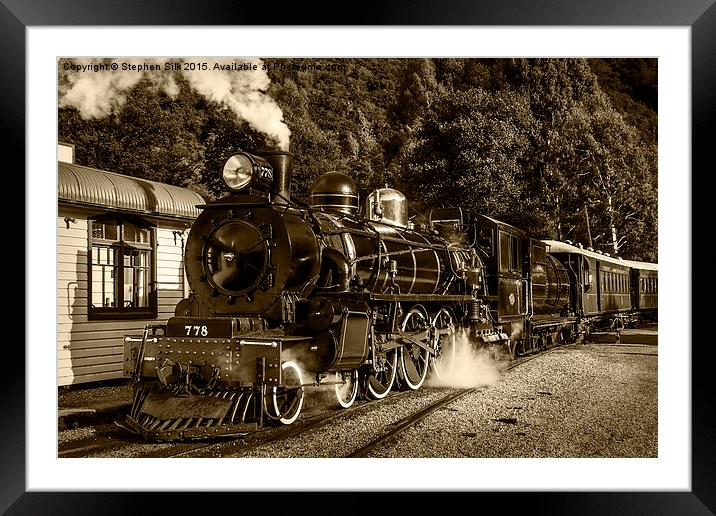  The Kingston Flyer 778, New Zealand  Framed Mounted Print by Stephen Silk