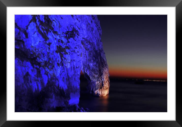 Purbeck Colours - Blue.  Framed Mounted Print by Mark Cummins