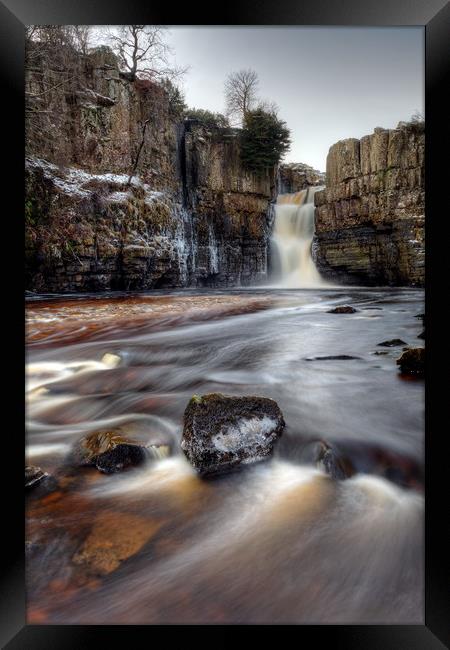 High Force Waterfall, Teesdale. Framed Print by Jonathan Smith