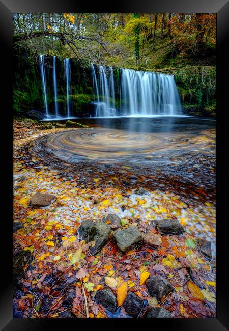 Sgwd Ddwli Uchaf, Brecon Beacons Waterfall Framed Print by Jonathan Smith