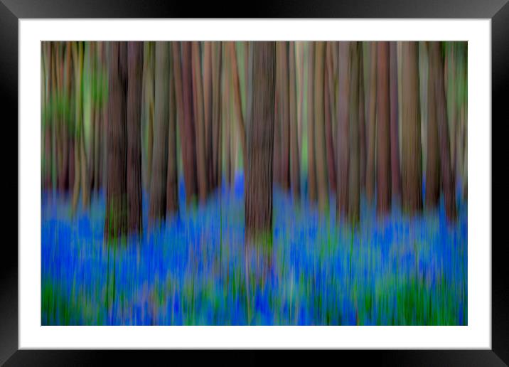 Blue Bell art ICM (Intentional Camera Movement) Framed Mounted Print by Jonathan Smith