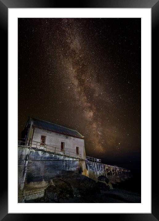 Lizard Point Cornwall Milky Way Framed Mounted Print by Jonathan Smith