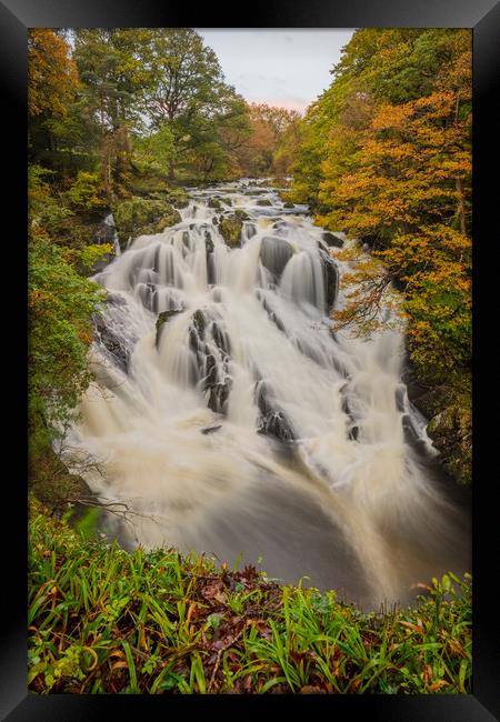 Swallow Falls Waterfall, betws-y-coed, Wales Framed Print by Jonathan Smith