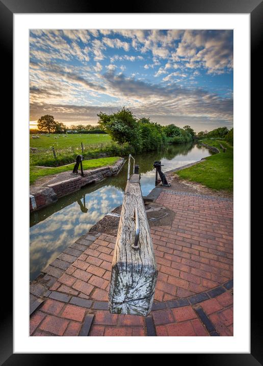 South Stratford Canal, Stratford, Warwickshire Framed Mounted Print by Jonathan Smith