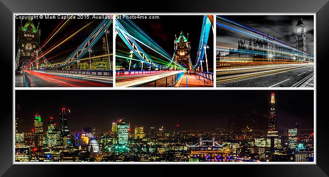  London by Night Framed Print by Mark Caplice