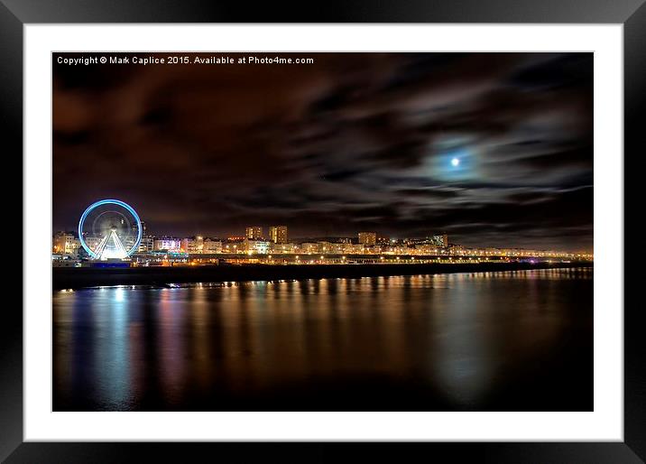  Brighton by Night Framed Mounted Print by Mark Caplice
