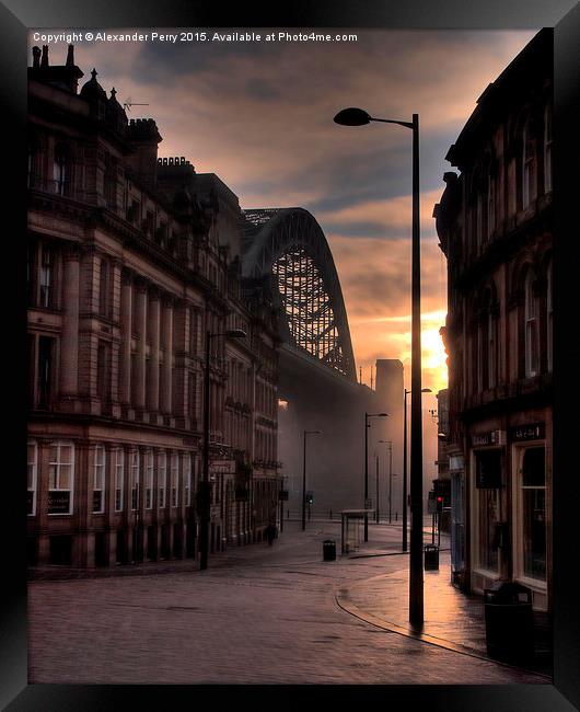  Tyne Bridge from the Side Framed Print by Alexander Perry
