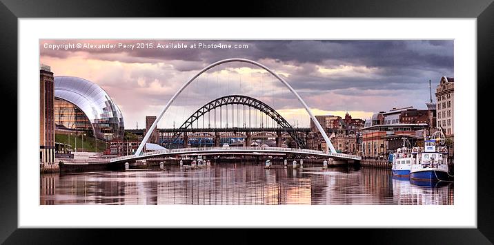  Along the Tyne Framed Mounted Print by Alexander Perry