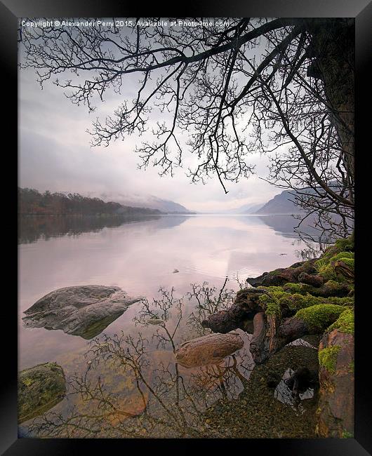  Rainy Day, Ullswater Framed Print by Alexander Perry