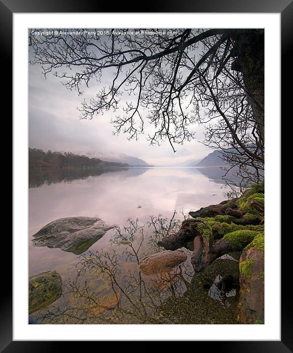  Rainy Day, Ullswater Framed Mounted Print by Alexander Perry