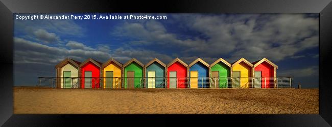  Beach Huts Framed Print by Alexander Perry