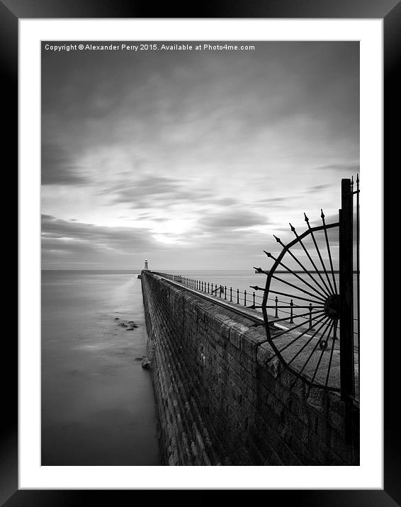  Tynemouth Pier Framed Mounted Print by Alexander Perry