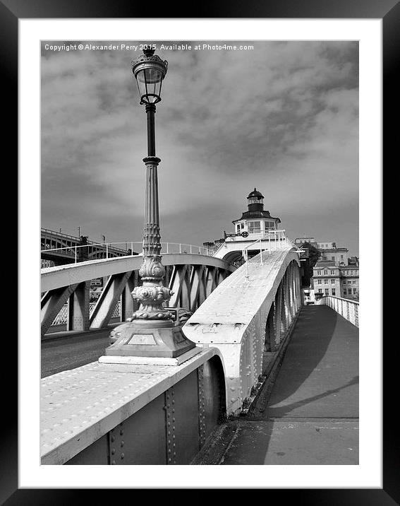 Swing Bridge Framed Mounted Print by Alexander Perry