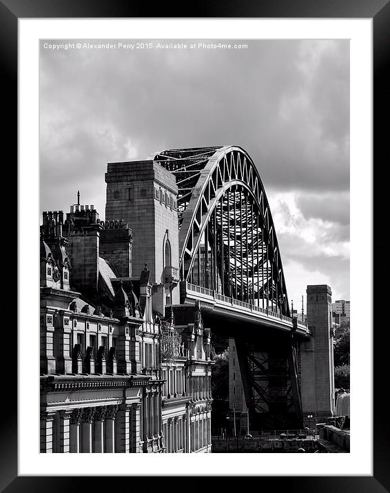 Tyne Bridge Framed Mounted Print by Alexander Perry