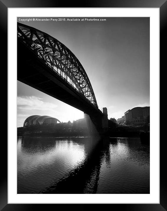 Tyne Bridge Sunrise Framed Mounted Print by Alexander Perry
