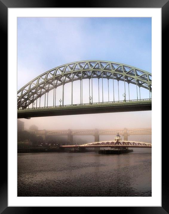 Misty Morning on Tyne Framed Mounted Print by Alexander Perry