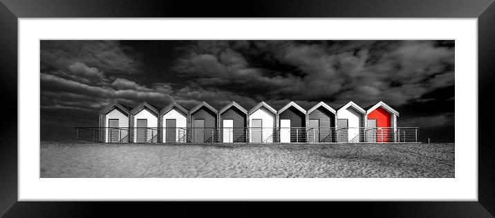  Beach Huts, Blyth Framed Mounted Print by Alexander Perry