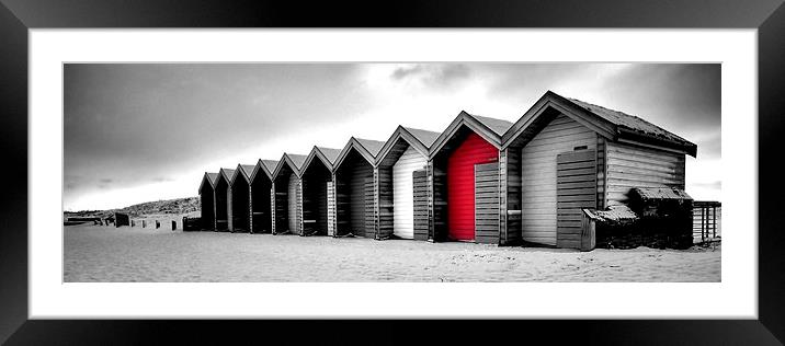  Beach Huts Blyth Framed Mounted Print by Alexander Perry