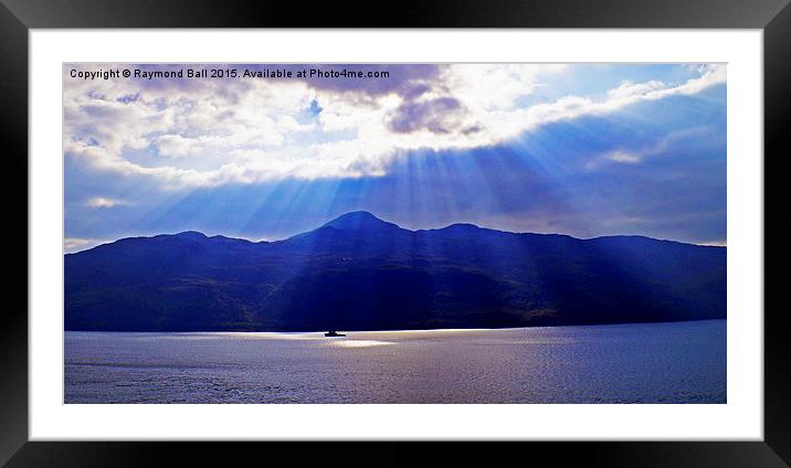  Boat on Loch Ness Framed Mounted Print by Raymond Ball