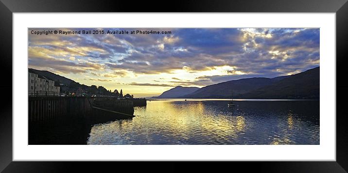  Fort William Bay Evening View Framed Mounted Print by Raymond Ball