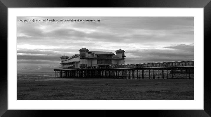 The pier Weston-Super-Mare Framed Mounted Print by michael freeth