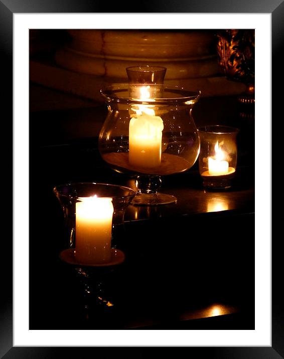  Candlelight Framed Mounted Print by Darren and Amanda Leetham