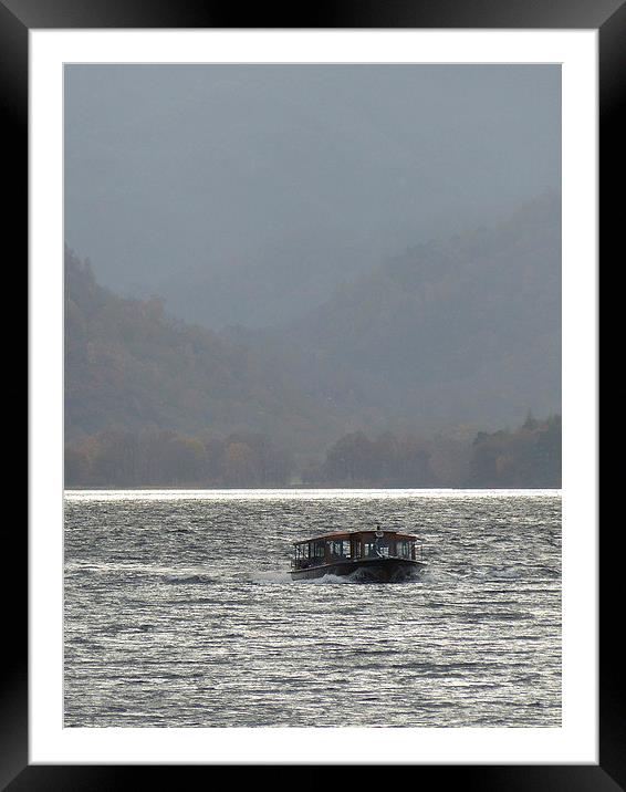  Launch on Derwentwater Framed Mounted Print by Darren and Amanda Leetham