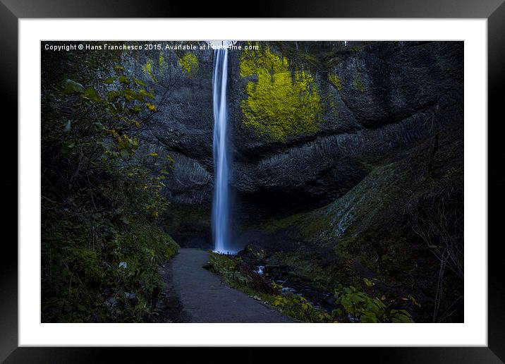  Latourell Falls Framed Mounted Print by Hans Franchesco