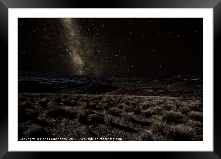The Milky Way Framed Mounted Print by Hans Franchesco
