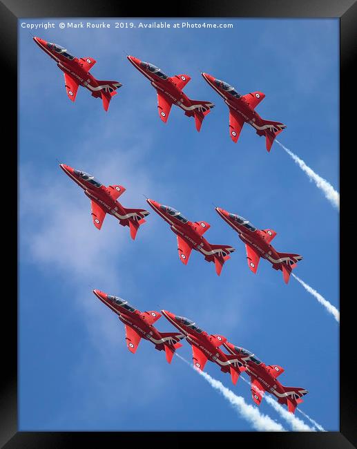 The Red Arrows Framed Print by Mark Rourke