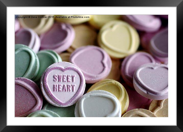  Sweet Heart Framed Mounted Print by Zena Clothier
