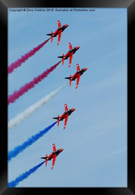  Five Red Arrows Framed Print by Zena Clothier