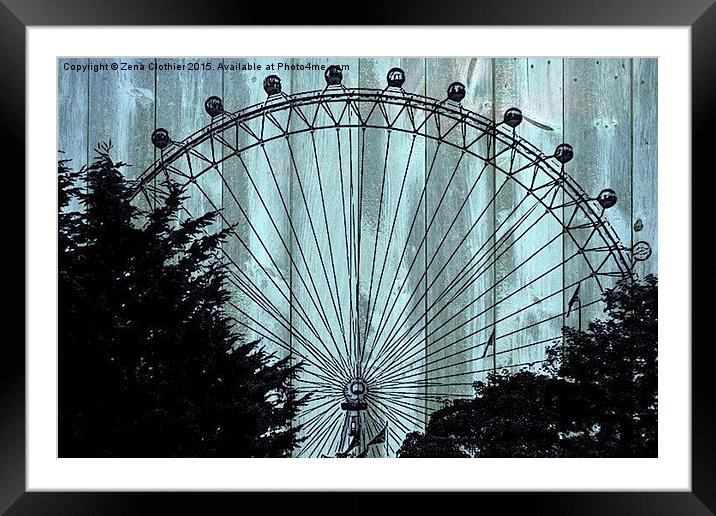  Wooden London Eye Framed Mounted Print by Zena Clothier
