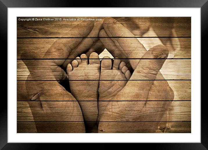  Father's Hands Framed Mounted Print by Zena Clothier