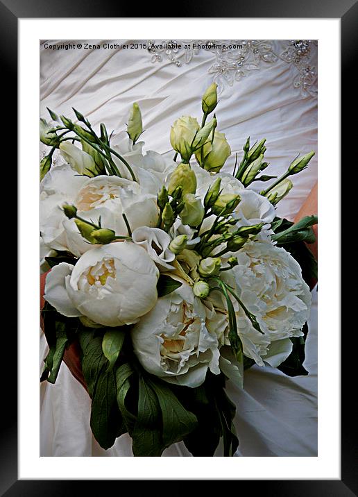 The Bride's Bouquet Framed Mounted Print by Zena Clothier
