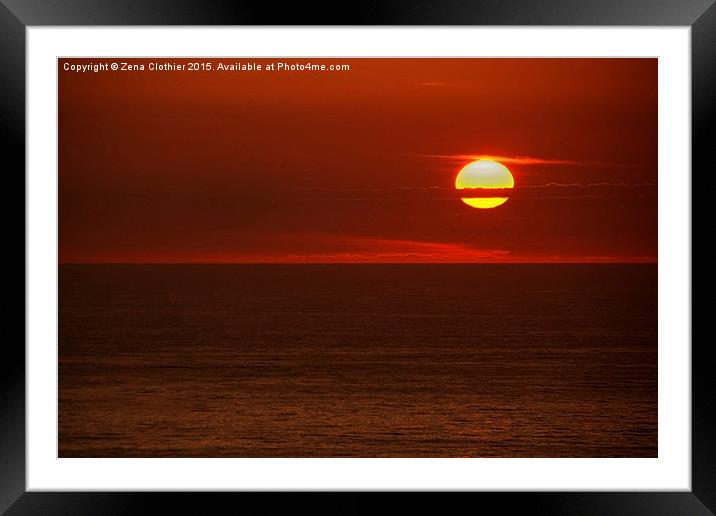  Simply Sunset Framed Mounted Print by Zena Clothier