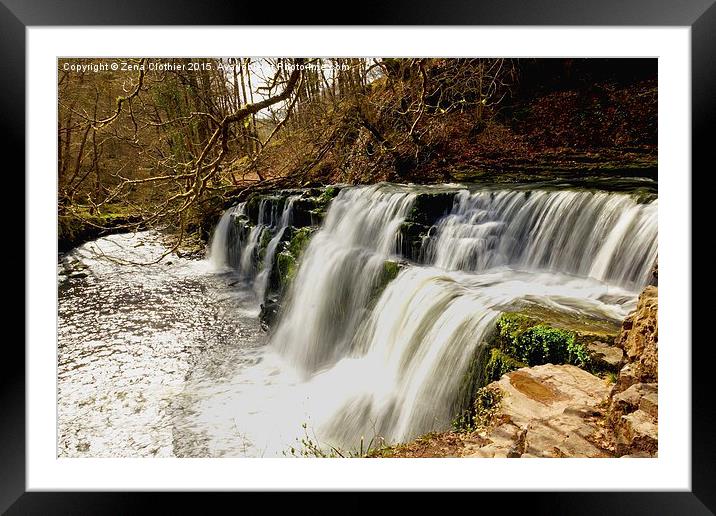Peaceful Waterfall! Framed Mounted Print by Zena Clothier