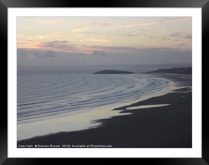 Burry Holms, Gower, Swansea Framed Mounted Print by Damien Rosser