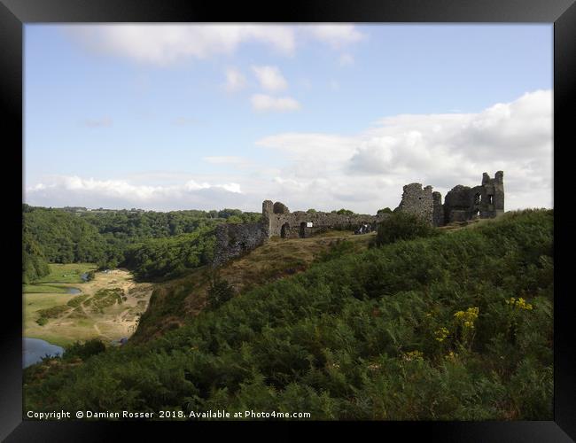 Pennard Castle South Gower Framed Print by Damien Rosser