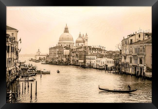 Venezia's Grand Canal Framed Print by henry harrison