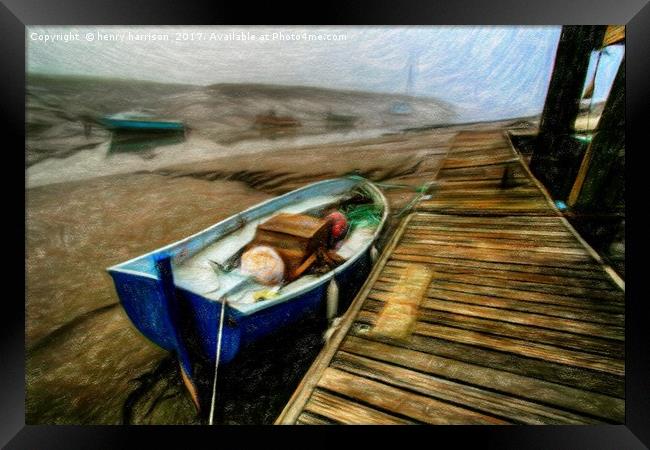 My Little Fishing Boat Framed Print by henry harrison