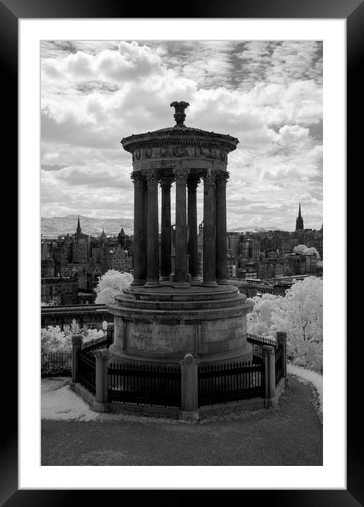 Calton Hill, Edinburgh, infrared Framed Mounted Print by Sonia Packer