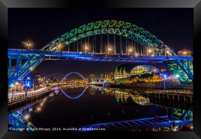 Tyne Reflections Framed Print by Colin Morgan